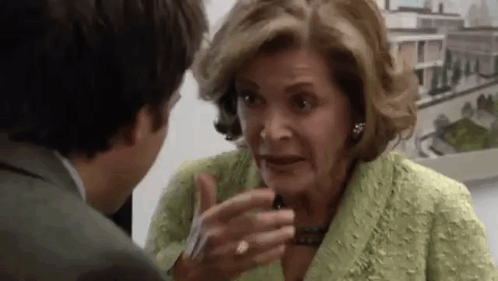 Jessica Walter in Arrested Development (2003), Awkward and Deadpan reaction animated GIF