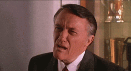 Robert Vaughn in BASEketball (1998), Disgusted and Contemptuous reaction animated GIF