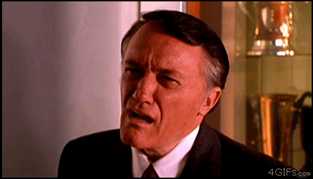 Robert Vaughn in BASEketball (1998), Disgusted and Dismissive reaction animated GIF