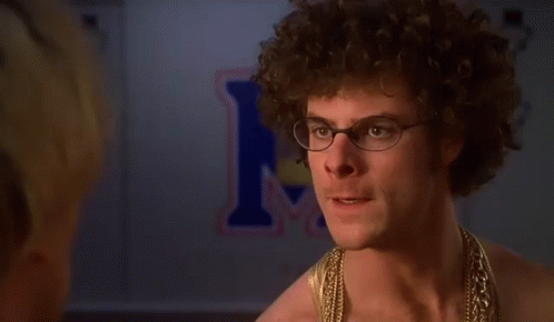 Trey Parker in BASEketball (1998), Serious and Focused reaction animated GIF