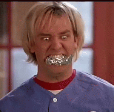 Matt Stone in BASEketball (1998), Silly and Blank reaction animated GIF