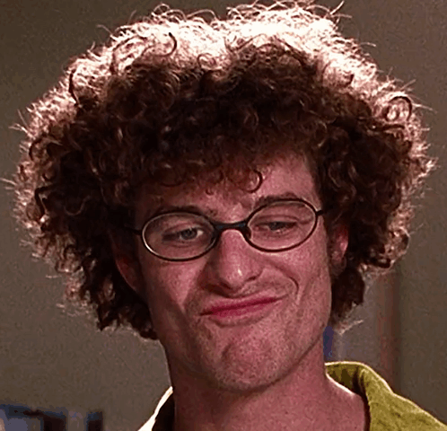 Matt Stone in BASEketball (1998), Smug and Pleased reaction animated GIF