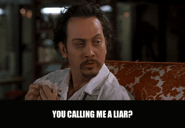 Calling Me A Liar from Big Daddy (1999), captioned "You calling me a liar?", Confrontational and Defensive reaction animated GIF
