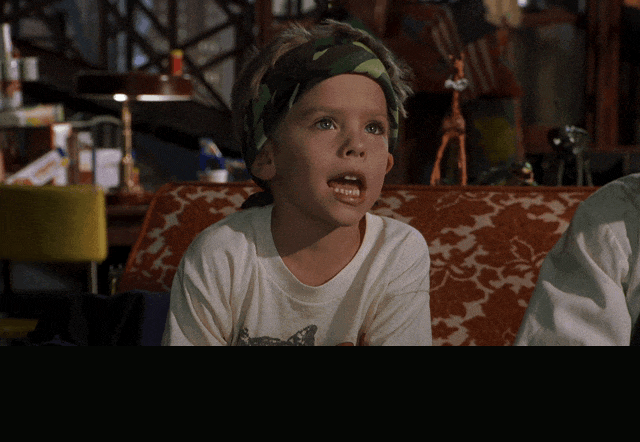 Adam Sandler in Big Daddy (1999), captioned "He can't even read!", Dismissive and Deadpan reaction animated GIF