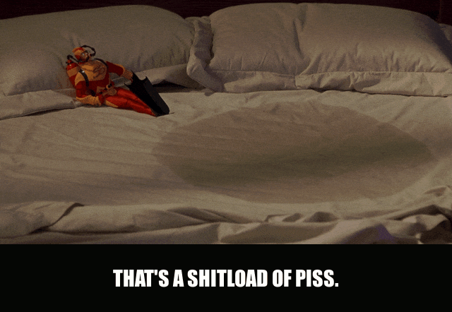 Adam Sandler in Big Daddy (1999), captioned "That's a shitload of piss.", Deadpan and Unimpressed reaction animated GIF