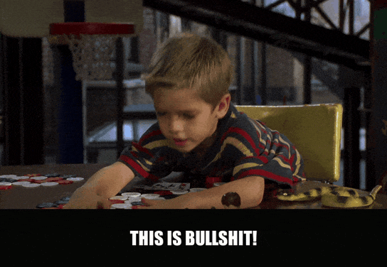 Adam Sandler in Big Daddy (1999), captioned "This is bullshit!", Angry and Frustrated reaction animated GIF