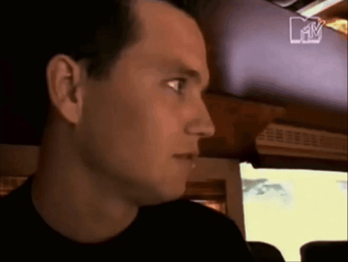 Mark Hoppus in Blink-182 (1999), Annoyed and Unimpressed reaction animated GIF