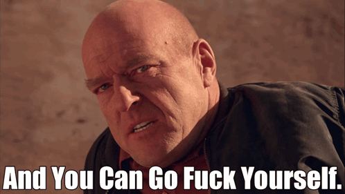 Hank Go Ahead from Breaking Bad (2008), Tense and Amused reaction animated GIF