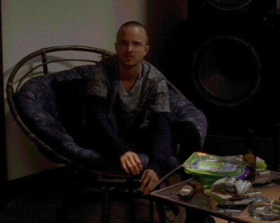 Jesse Magnet Gesture from Breaking Bad (2008), Tense and Amused reaction animated GIF