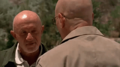 Mike Rage from Breaking Bad (2008), Tense and Amused reaction animated GIF