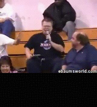 David Wills in Crying Wrestling Fan (2005), captioned "It's still real to me dammit!", Emotional and Earnest reaction animated GIF