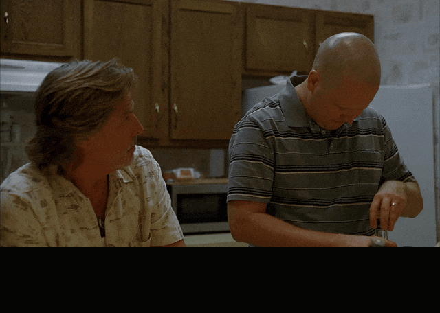 Danny Mcbride in Eastbound & Down (2009), captioned "Hey, Stevie. Did you get cancer?", Confident and Arrogant reaction animated GIF