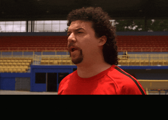 Danny Mcbride in Eastbound & Down (2009), captioned "I'm Kenny fucking Powers.", Confident and Arrogant reaction animated GIF