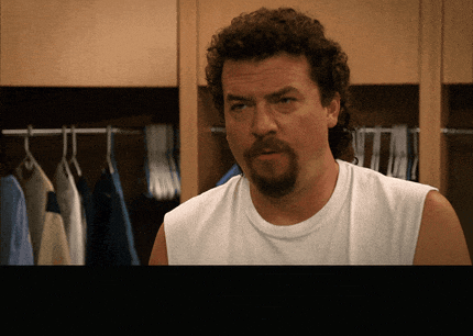 Danny Mcbride in Eastbound & Down (2009), captioned "Sit your motherfucking ass down.", Confident and Arrogant reaction animated GIF