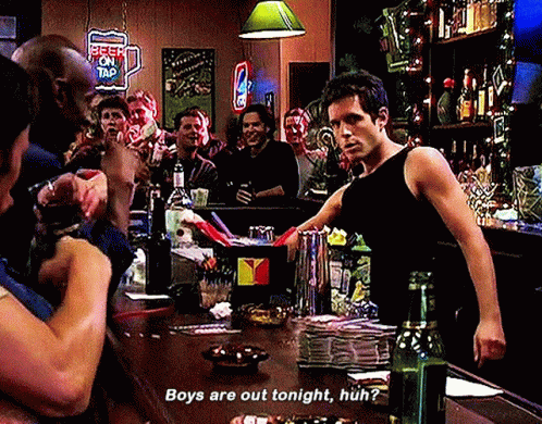 Glenn Howerton in It's Always Sunny in Philadelphia (2005), Chaotic and Hostile reaction animated GIF