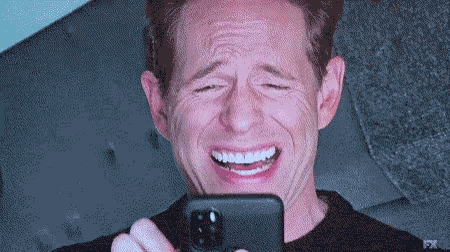 Glenn Howerton in It's Always Sunny in Philadelphia (2005), Chaotic and Focused reaction animated GIF