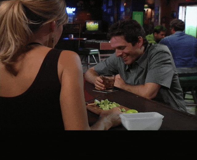 Glenn Howerton in It's Always Sunny in Philadelphia (2005), captioned "I don't really have any convictions.", Nonchalant and Amoral reaction animated GIF