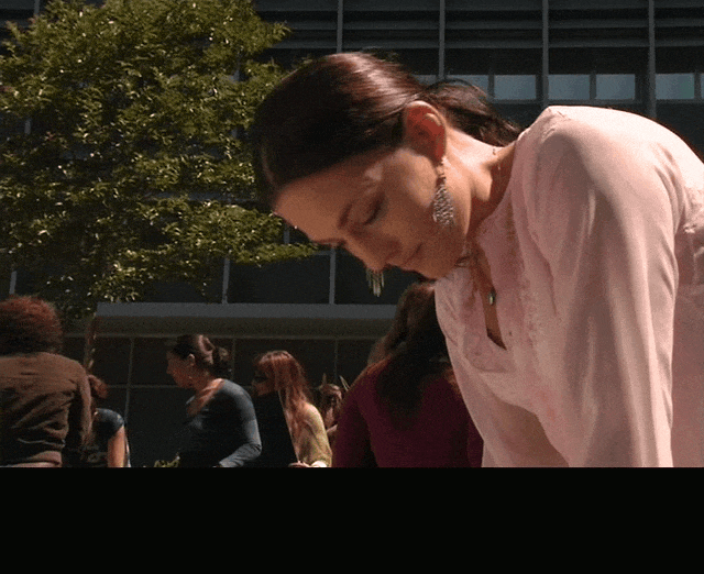 Glenn Howerton in It's Always Sunny in Philadelphia (2005), captioned "I love the smell of protest in the morning.", Smug and Theatrical reaction animated GIF
