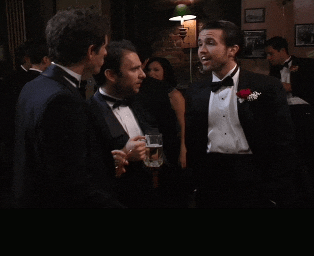 Rob Mcelhenney in It's Always Sunny in Philadelphia (2005), captioned "I'm going stag, bro.", Defiant and Proud reaction animated GIF