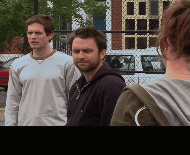 Glenn Howerton in It's Always Sunny in Philadelphia (2005), captioned "Nobody wants to hear that.", Deadpan and Dismissive reaction animated GIF