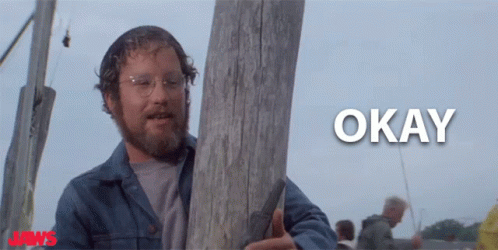 Richard Dreyfuss in Jaws (1975), Resigned and Annoyed reaction animated GIF