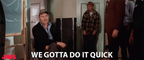 Robert Shaw in Jaws (1975), Urgent and Focused reaction animated GIF