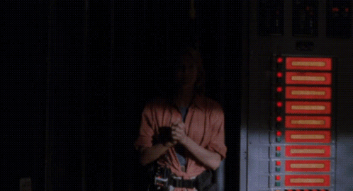 Laura Dern in Jurassic Park (1993), Relieved and Fixing reaction animated GIF