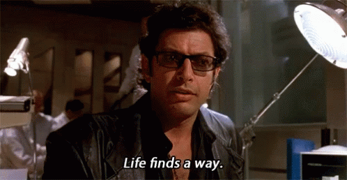 Jeff Goldblum in Jurassic Park (1993), Knowing and Explaining reaction animated GIF