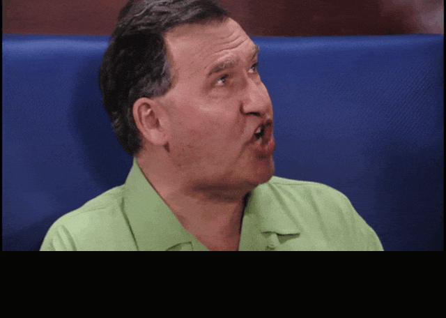 I Haven't Got Any Money You Idiot from Kitchen Nightmares (2007), captioned "I haven't got any money, you idiot!", Furious and Exasperated reaction animated GIF
