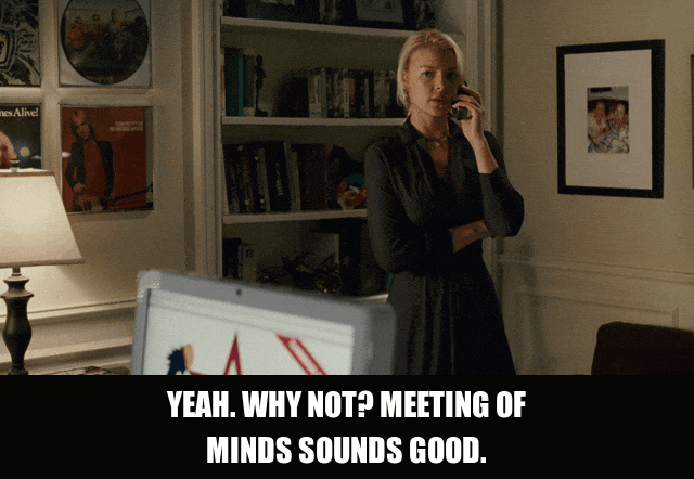 Katherine Heigl in Knocked Up (2007), captioned "Yeah. Why not? Meeting of minds sounds good.", Agreeable and Casual reaction animated GIF