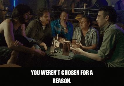 Seth Rogen in Knocked Up (2007), captioned "You weren't chosen for a reason.", Dismissive and Smug reaction animated GIF