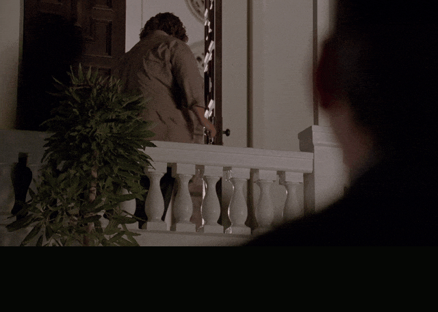 Michael Emerson and Jorge Garcia in Lost (2004), captioned "You know, you were a real good number two. And you were a great number one, Hugo.", Warm and Bashful reaction animated GIF