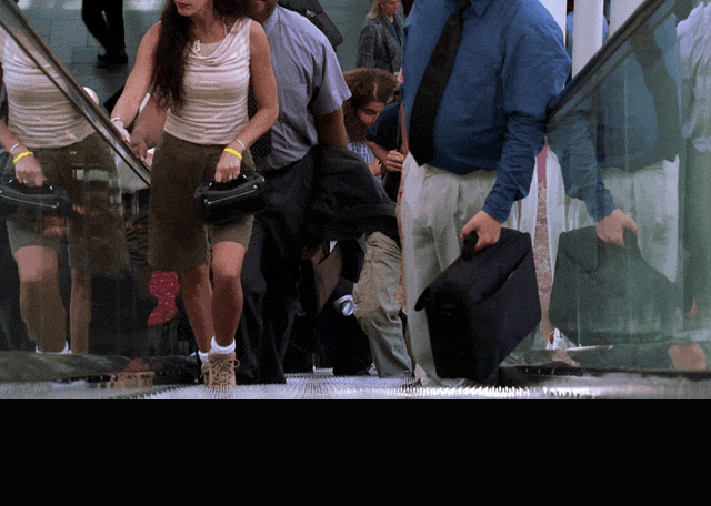 Jorge Garcia in Lost (2004), captioned "Excuse me! Sorry! Excuse me!", Frantic and Desperate reaction animated GIF
