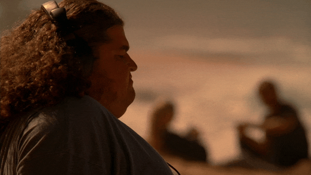 Jorge Garcia in Lost (2004), Chill and Wistful reaction animated GIF