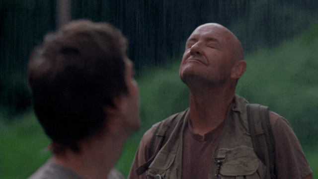 Terry O'Quinn and Ian Somerhalder in Lost (2004), Blissful and Exasperated reaction animated GIF