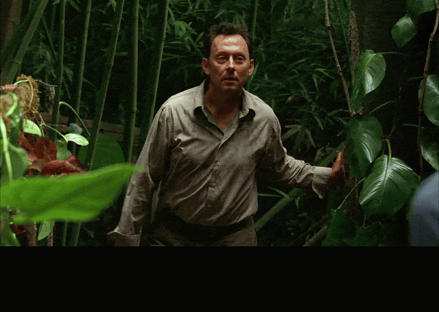 Terry O'Quinn in Lost (2004), captioned "Nice to see you, too, Jack.", Wry and Calm reaction animated GIF
