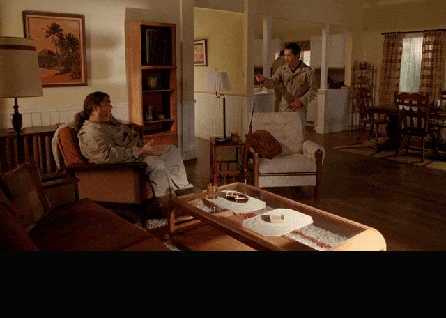 Jorge Garcia and Ken Leung in Lost (2004), captioned "Then what am I gonna say next? I don't know. Ha! Then your theory is wrong!", Triumphant and Smug reaction animated GIF