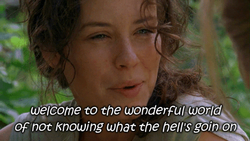 What Is Going On from Lost (2004), Tense and Confused reaction animated GIF