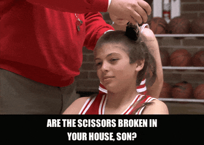 Nick Offerman in Parks and Recreation (2009), captioned "Are the scissors broken in your house, son?", Deadpan and Judgmental reaction animated GIF