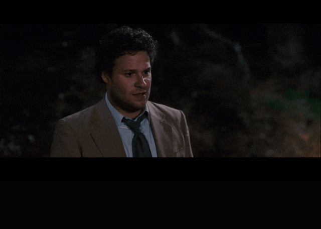 Seth Rogen and James Franco in Pineapple Express (2008), captioned "I'm just kind of flabbergasted when you say things like that. It's weird.", Bewildered and Exasperated reaction animated GIF