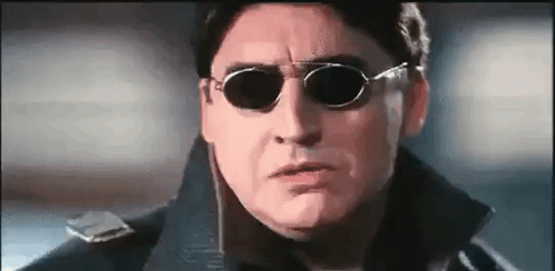 Alfred Molina in Spider-Man 2 (2004), Intense and Menacing reaction animated GIF