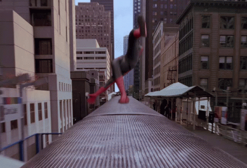 Tobey Maguire in Spider-Man 2 (2004), Focused and Determined reaction animated GIF