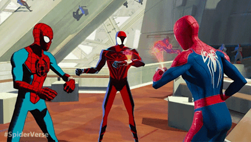 Shameik Moore in Spider-Man: Across the Spider-Verse (2023), Accusatory and Surprised reaction animated GIF