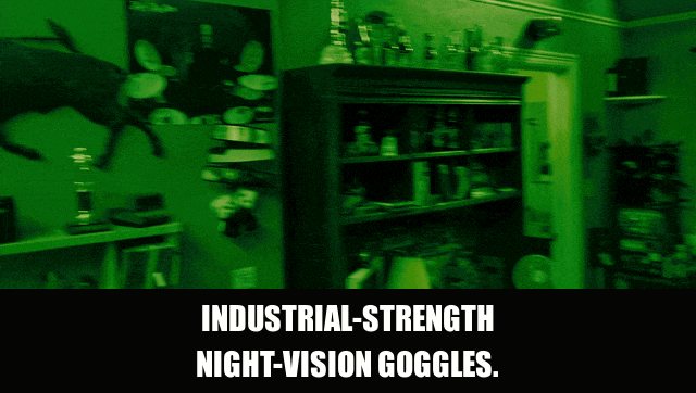 John C. Reilly in Step Brothers (2008), captioned "Industrial-strength night-vision goggles.", Gleeful and Amazed reaction animated GIF