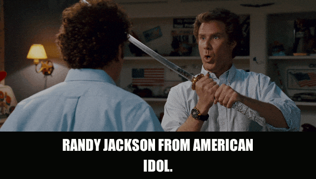 John C. Reilly in Step Brothers (2008), captioned "Randy Jackson from American Idol.", Proud and Deadpan reaction animated GIF