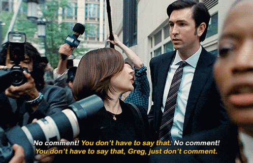 Nicholas Braun and Dagmara Dominczyk in Succession (2018), Awkward and Talking reaction animated GIF
