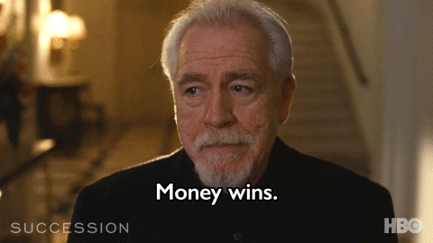 Brian Cox in Succession (2018), Pleased and Approving reaction animated GIF