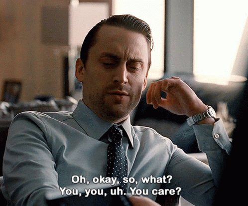Kieran Culkin and J. Smith-Cameron in Succession (2018), Intense and Talking reaction animated GIF