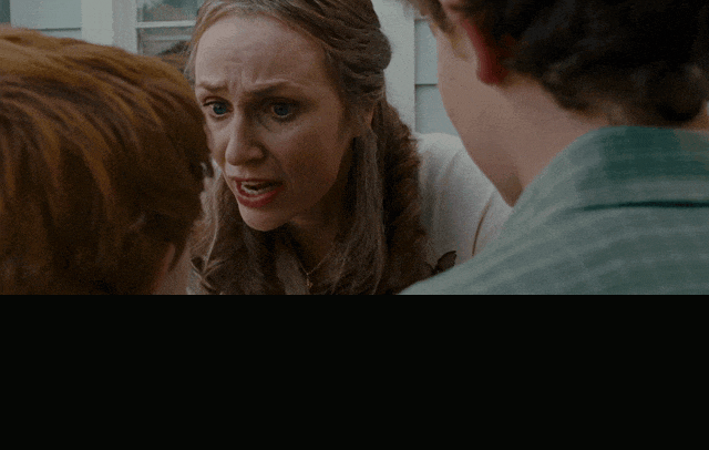 Jane Lynch in Talladega Nights: The Ballad of Ricky Bobby (2006), captioned "Granny Law! And if you do not obey Granny Law, I will paint your back porch red!", Stern and Indignant reaction animated GIF