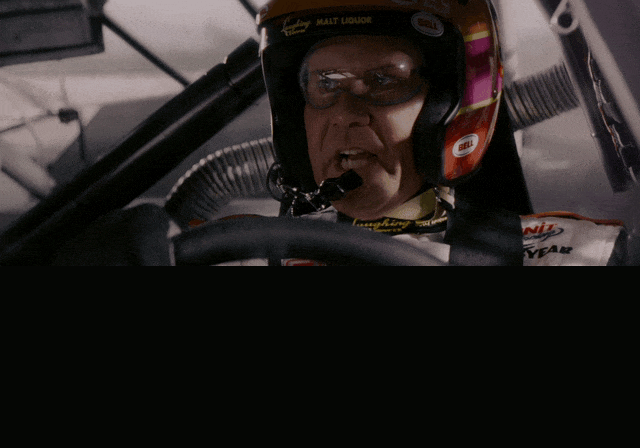 Will Ferrell in Talladega Nights: The Ballad of Ricky Bobby (2006), captioned "I got a chubby right now because this is one of the most awesome experiences of my life.", Thrilled and Giddy reaction animated GIF